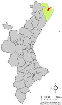 Archivo:Localització de Traiguera respecte del País Valencià.png