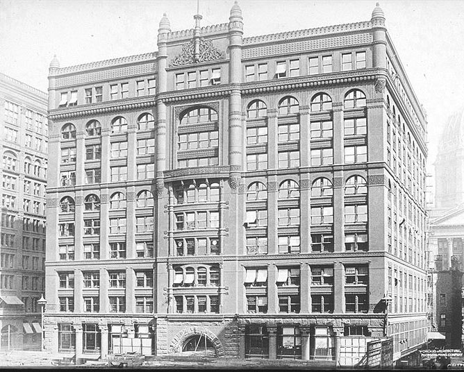 El edificio Rookery en 1891.