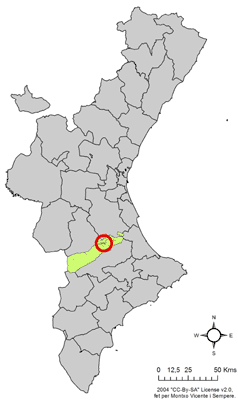 Archivo:Localització de Torrella respecte del País Valencià.png