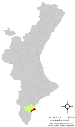 Archivo:Localització de Santa Pola respecte el País Valencià.png