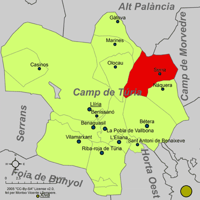 Archivo:Localització de Serra respecte del Camp de Túria.png