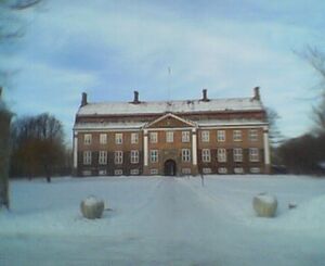 El palacete de Svanholm durante enero de 2006 (invierno boreal).