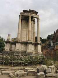 Restos del Templo de Vesta.