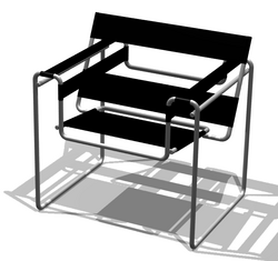 La silla Wassily fue un diseño revolucionario para la época por su construcción en acero cromado.