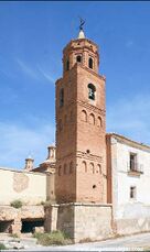 Torre del santuario de la Virgen del Pueyo, Belchite.