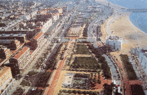 Vila Olimpica, Barcelona, vista aérea parcial de la Vila Olímpica (fuente: Caputo,P. Le architetture dello spazio pubblico)