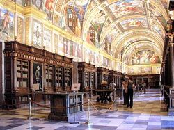 Real Biblioteca de San Lorenzo de El Escorial, uno de los lugares más importantes del Monasterio.