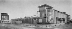 Fábrica experimental en la Werkbund de Colonia (1914) junto con Walter Gropius