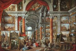 Galería de cuadros con vistas de la Roma Moderna (1758)