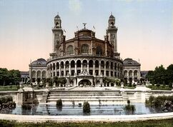 El antiguo Palacio del Trocadero, durante la Exposición Universal de París (1900 )