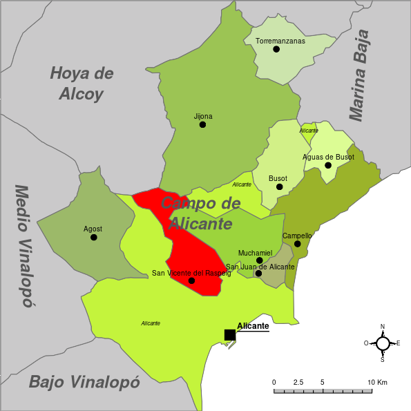 Archivo:San Vicente del Raspeig-Mapa del Campo de Alicante.svg