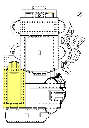 Ubicación del Foro de César en los foros imperiales.
