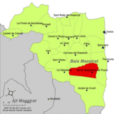 Localización de Santa Magdalena de Pulpis respecto a la comarca del Bajo Maestrazgo