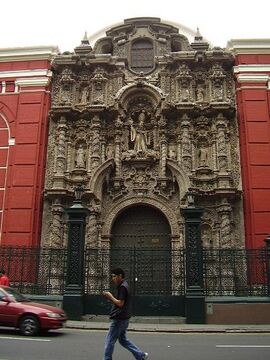 Iglesia San Agustín en Lima, Perú.