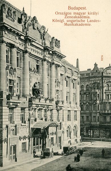 Archivo:08701-Budapest-1907-Ungarische Landes-Musikakademie-Brück & Sohn Kunstverlag.jpg