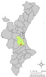 Localización de Villanueva de Castellón en la Comunidad Valenciana