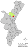 Localización de Segorbe respecto al País Valenciano