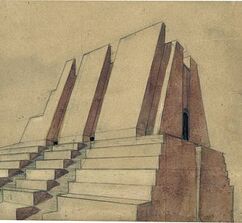 Edificio con escalinata (1914)