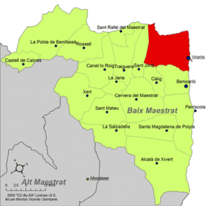 Localització de Vinaròs respecte del Baix Maestrat.png