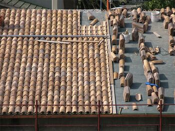 Ejecución de cubierta de tejas