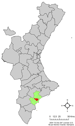 Archivo:Localització de Mutxamel respecte el País Valencià.png