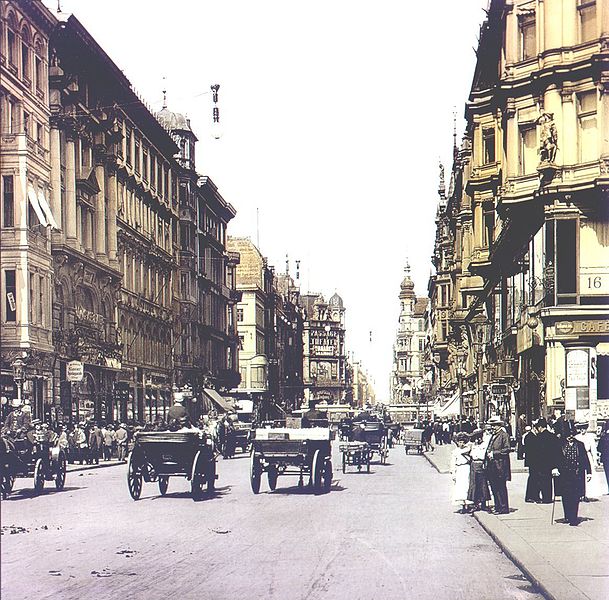 Friedrichstraße a principios del siglo XX.