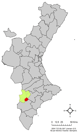Archivo:Localització de Saix respecte el País Valencià.png