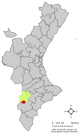 Archivo:Localització de Salines respecte el País Valencià.png