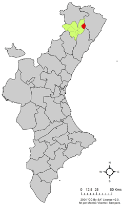 Archivo:Localització de Tírig respecte del País Valencià.png