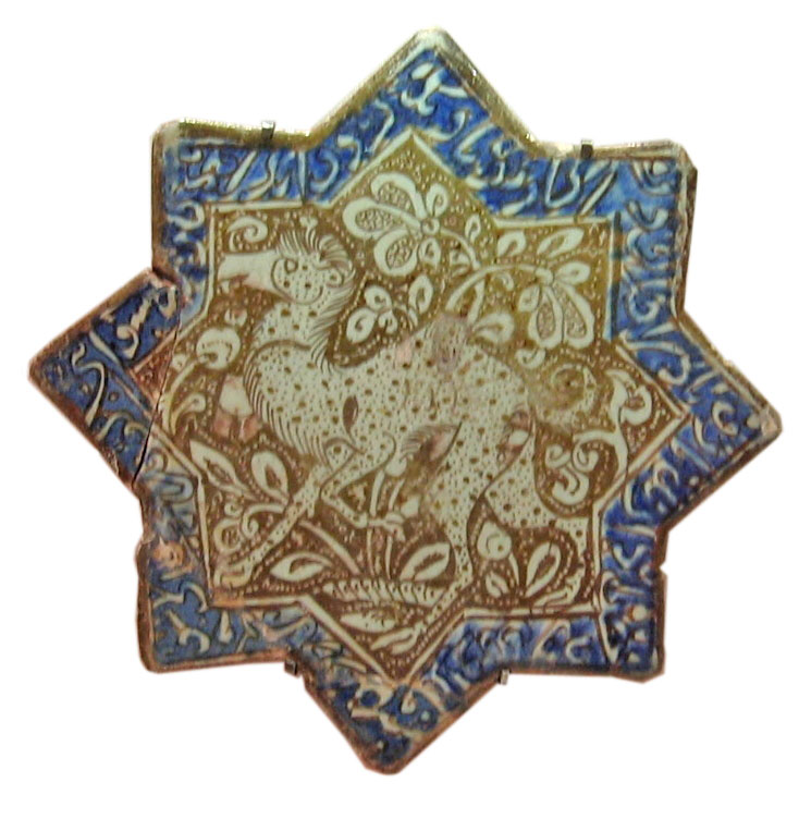 Azulejo esmaltado del camello, Irán. Siglo XIV. Museo del Louvre.