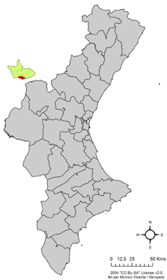 Archivo:Localització de Casas Bajas respecte del País Valencià.png
