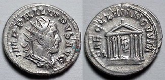 Una moneda acuñada durante el reinado de Filipo el Árabe para celebrar el Saeculum Novum.