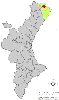 Archivo:Localització de Rossell respecte del País Valencià.png