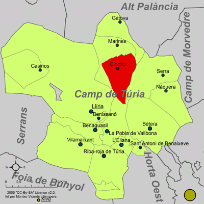 Archivo:Localització d'Olocau respecte del Camp de Túria.png