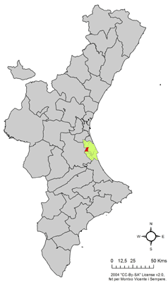Localització d'Albalat de la Ribera respecte del País Valencià.png