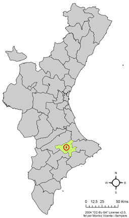 Archivo:Localització de Benimarfull respecte el País Valencià.png