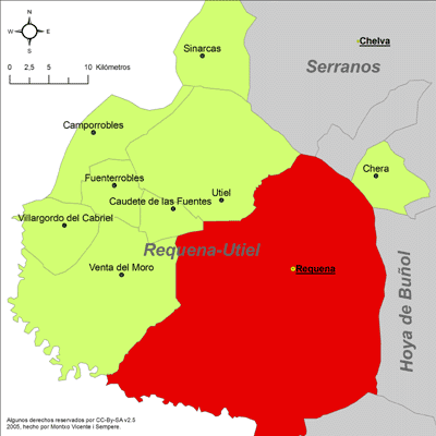 Archivo:Localización de Requena respecto a la comarca de Requena-Utiel.png