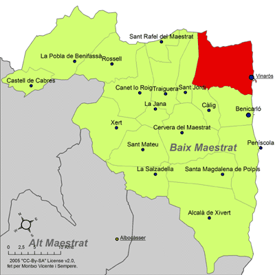Archivo:Localització de Vinaròs respecte del Baix Maestrat.png