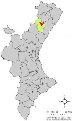 Archivo:Localització d'Atzeneta del Maestrat respecte del País Valencià.png