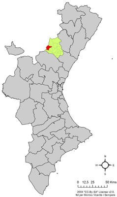 Archivo:Localització de la Pobla d'Arenós respecte del País Valencià.png