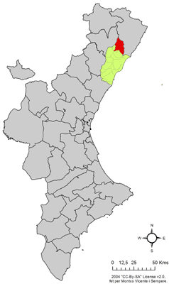 Localització de les Coves de Vinromà respecte del País Valencià.png