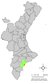 Localización de San Juan de Alicante respecto a la Comunidad Valenciana