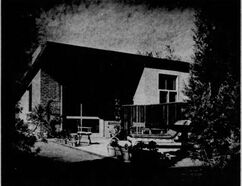 Cabaña y pabellón de invitados de Rudolph Leibig Guest, Encino (1945)