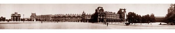 Vista panóramica del Louvre en 1908