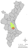 Localización de Manuel respecto al País Valenciano