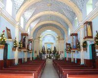 Interior de la parroquia de San Nicolás de Tolentino.