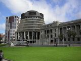 "Beehive", ampliación del Parlamento de Nueva Zelanda, Wellington (1964)