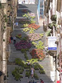 Escalinata en Castilgirone. Sicilia