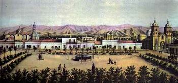 Ilustración de la Mendoza colonial
