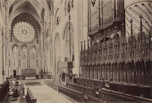 Durham Cathedral. Choir by James Valentine. c.1890.jpg